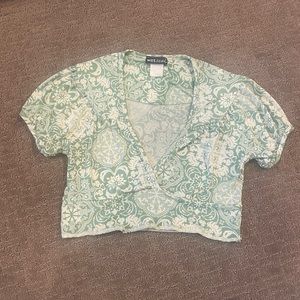 Vintage Wet Seal Green Crop Top